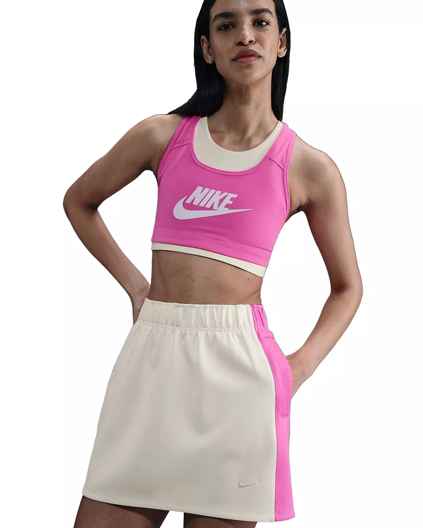 Nike Women's Sportswear Windrunner Poly Knit Skirt -Sail/Pink